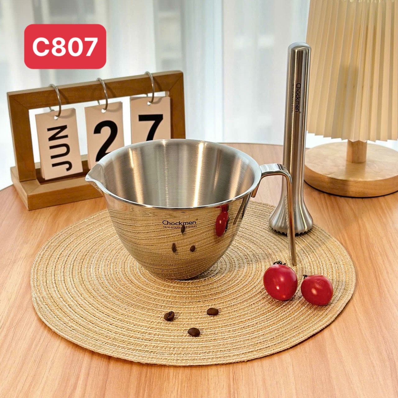 Bộ cối nghiền kiêm ca đong rót Chockmen 13.5cm CKM-GMS13