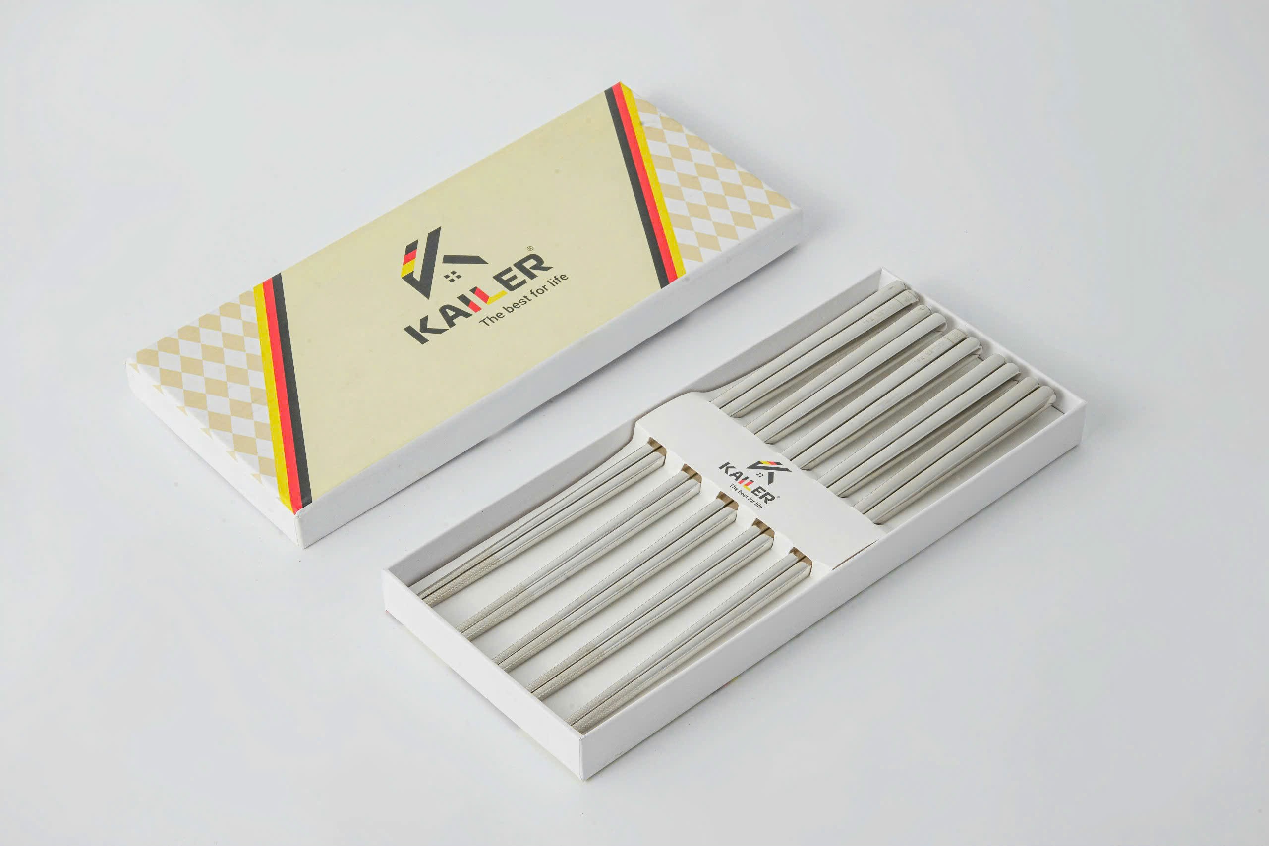 Set 10 đôi đũa inox 316 Kailer - KL-8386, 24.2cm