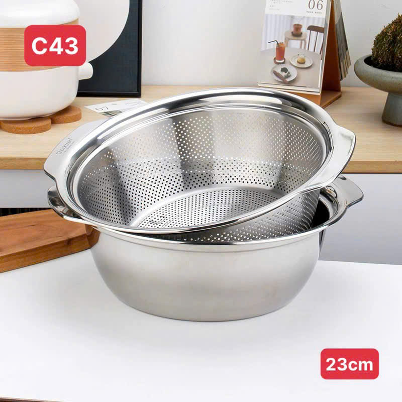 Bộ thau rổi inox 304 Chockmen LSL23cm