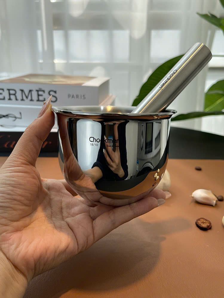 Bộ chày cối giã nghiền gia vị inox 304 Chockmen, CKM-GMS11
