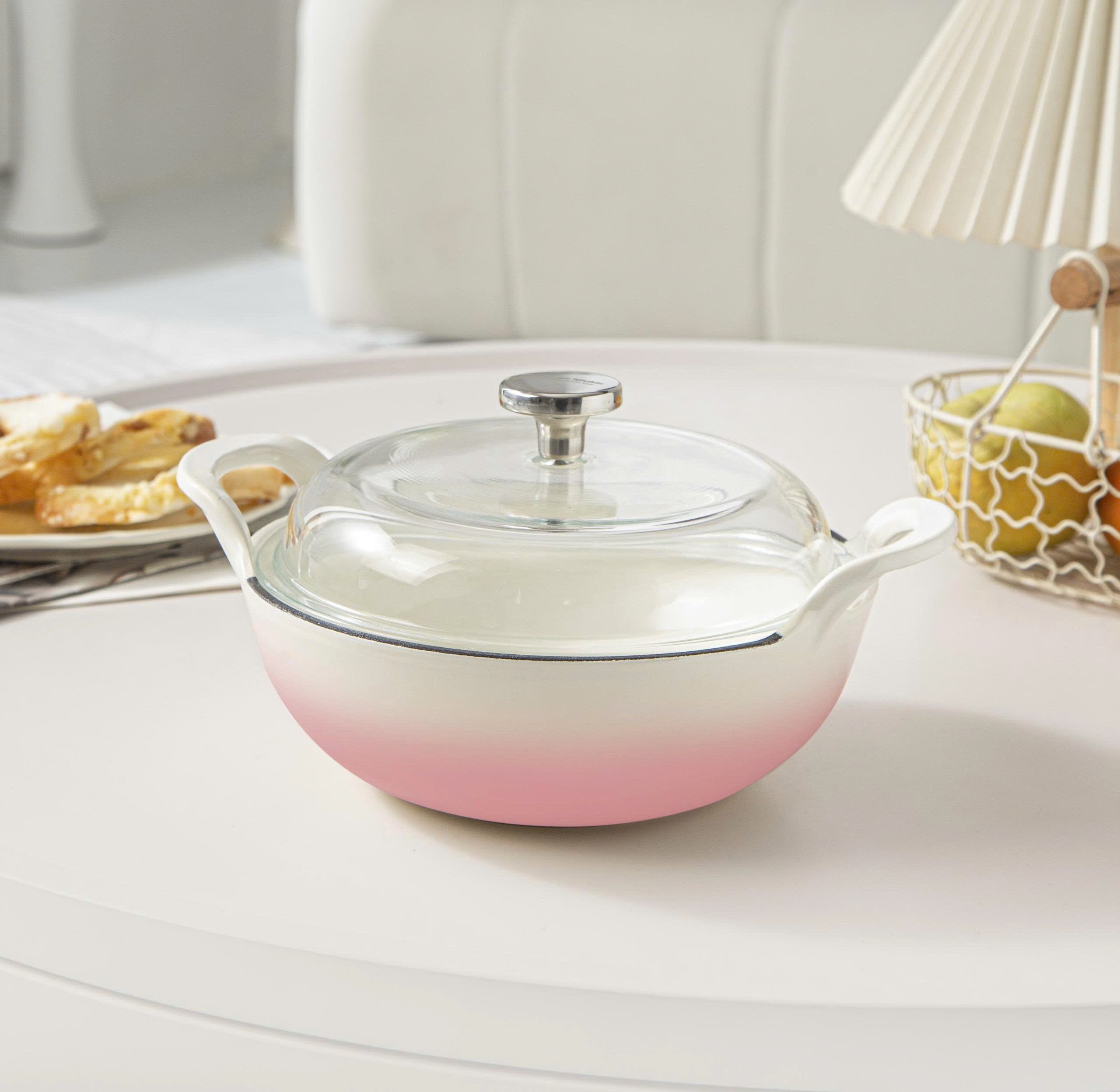 Nồi gang tráng men Reichmann Kochin 20cm RK-AL905P20-P màu hồng