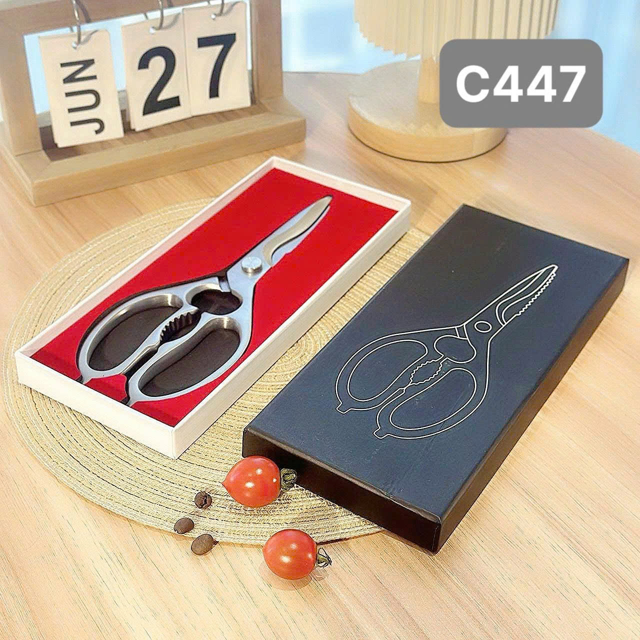 Kéo cắt gà cán thẳng Chockmen C447, CKM-AL447ZD