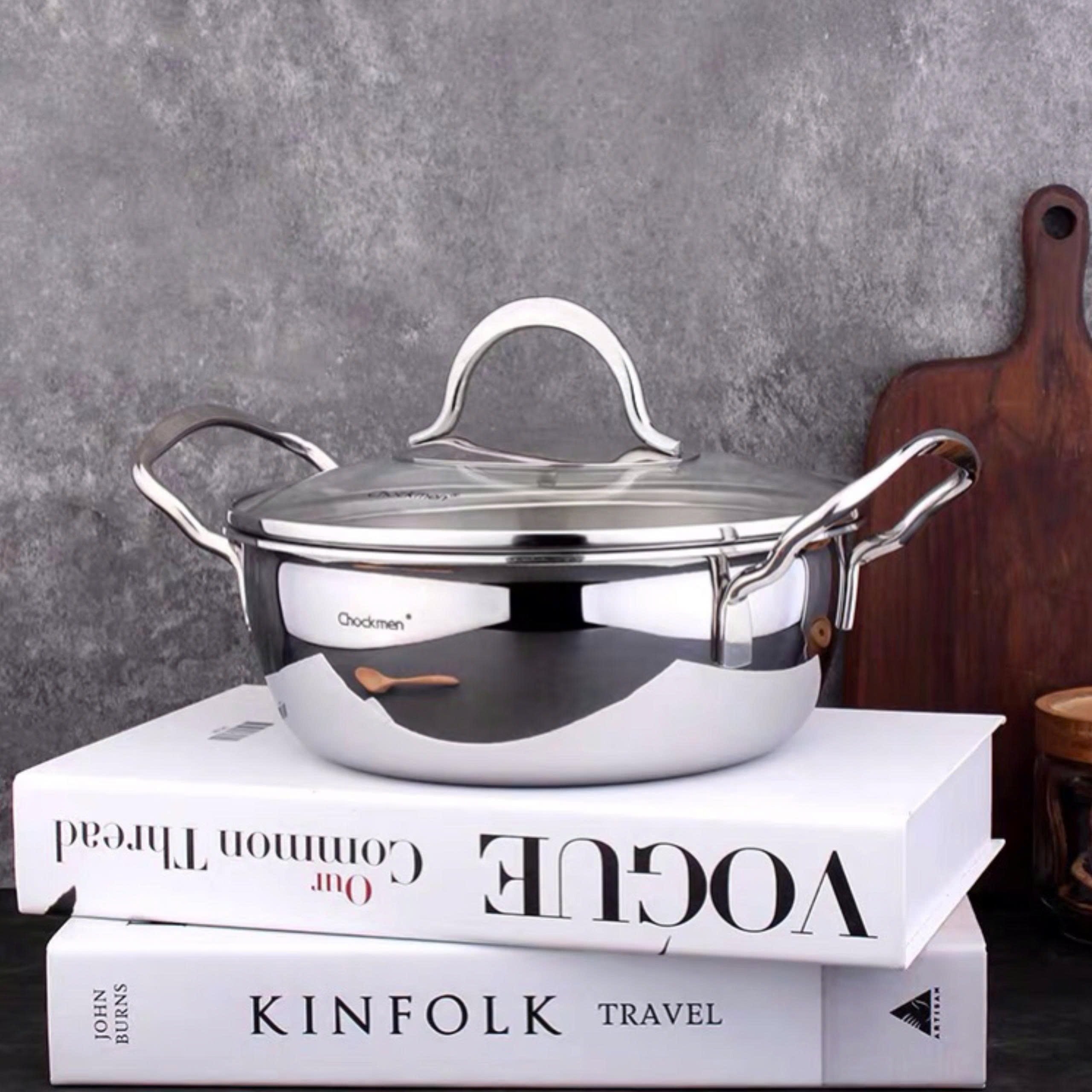 Nồi lẩu nhỏ inox 18/10 liền khối Chockmen 18cm -C102, model: CKM-ZQ3L18T