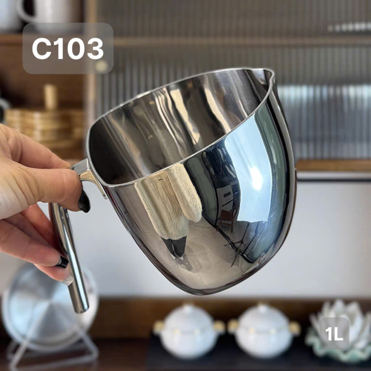 Ca đong rót đa năng inox 18/10 1L Chockmen -C103, Model: CKM-JY16CP