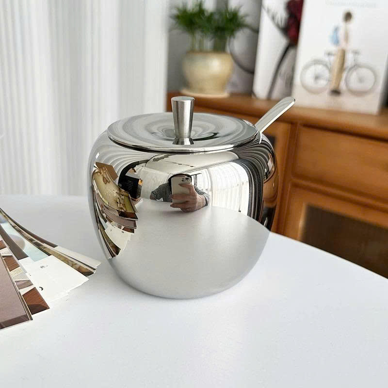Hũ gia vị quả táo inox 304 OYATTON -O22, mode; OYT-H22