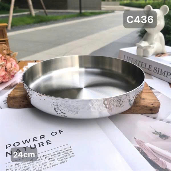 Khay kiêm chảo chạm khắc Chockmen, 24cm - C436 - Model: CKM-LB3L24P