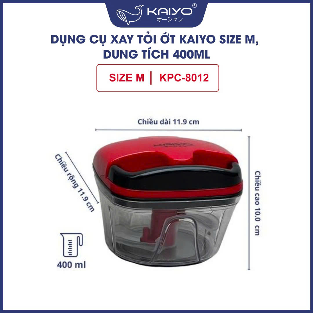 Dụng cụ xay tỏi ớt Kaiyo size M, dung tích 400ml  KPC-8012