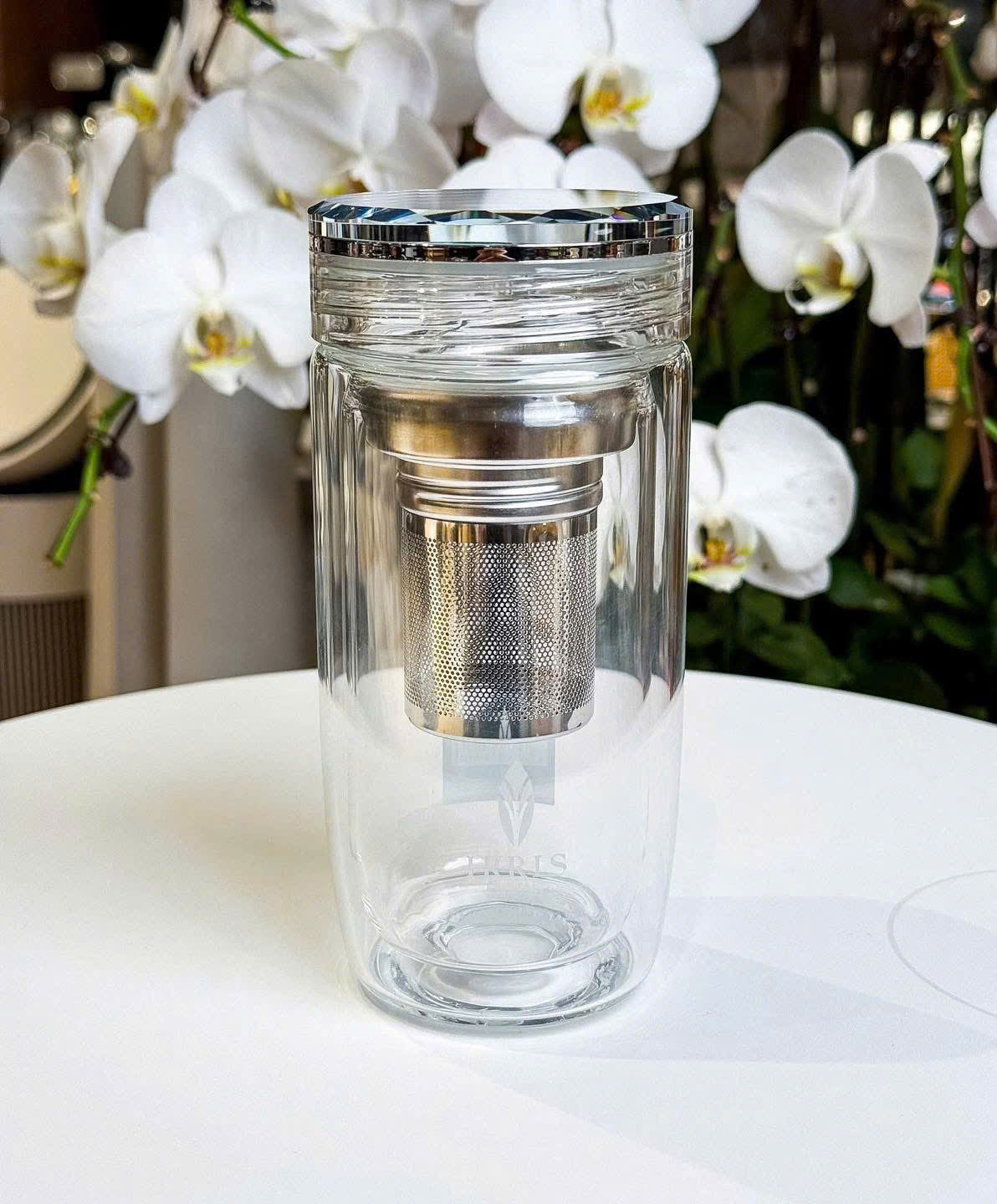 Bình trà thủy tinh BTT2L IRRIS, Kt 6.5x23cm