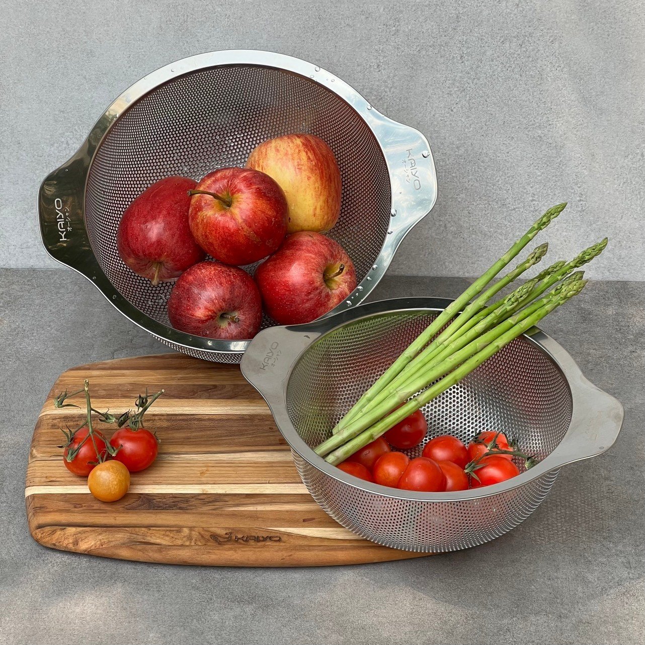 Chậu rổ inox Kaiyo sz24cm KIB-3079