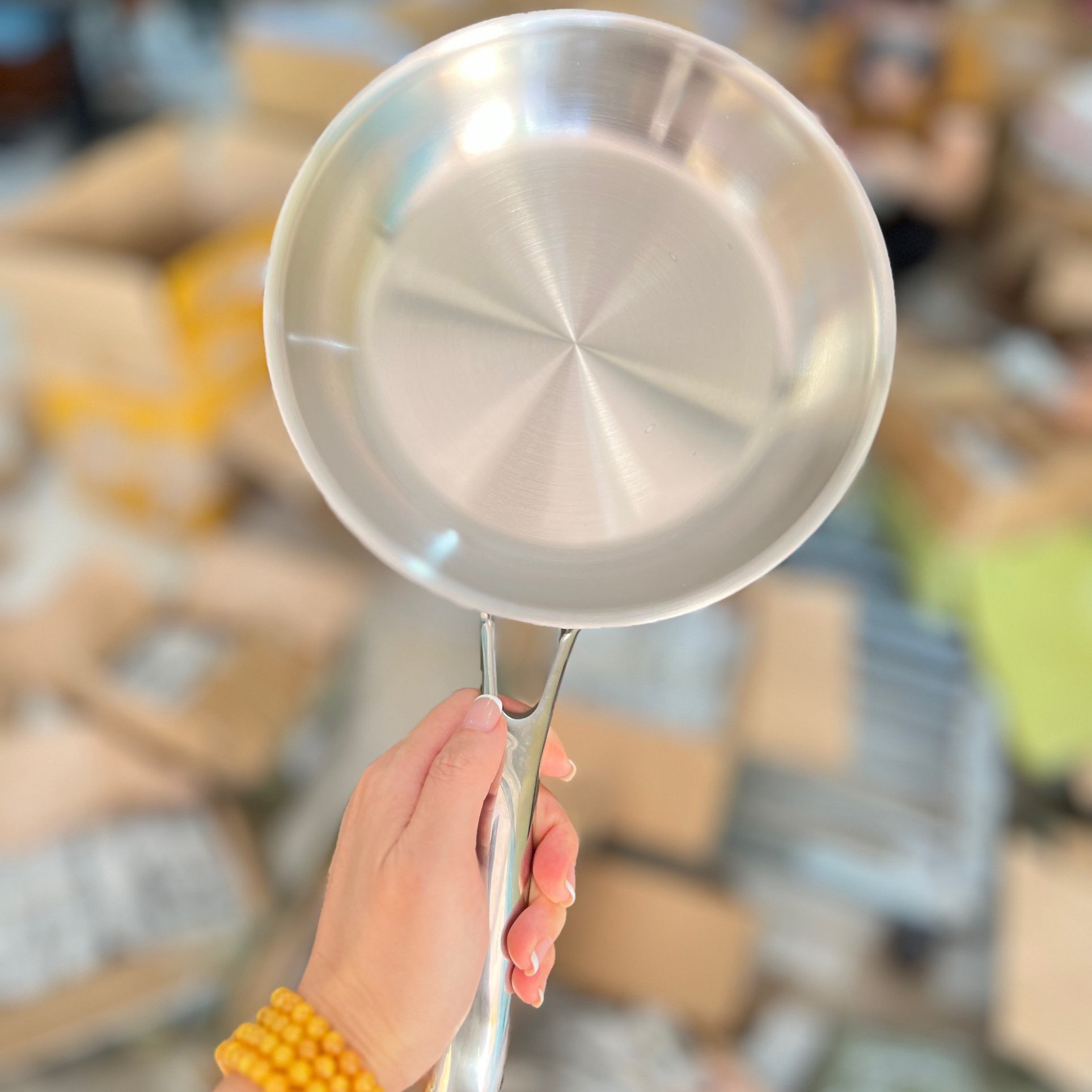 Chảo inox liền đáy lòng cạn Oyatton OYT133 sz20cm