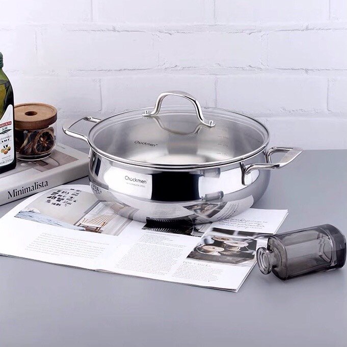 Nồi lẩu lùn inox liên khối Chockmen 26cm CKM154