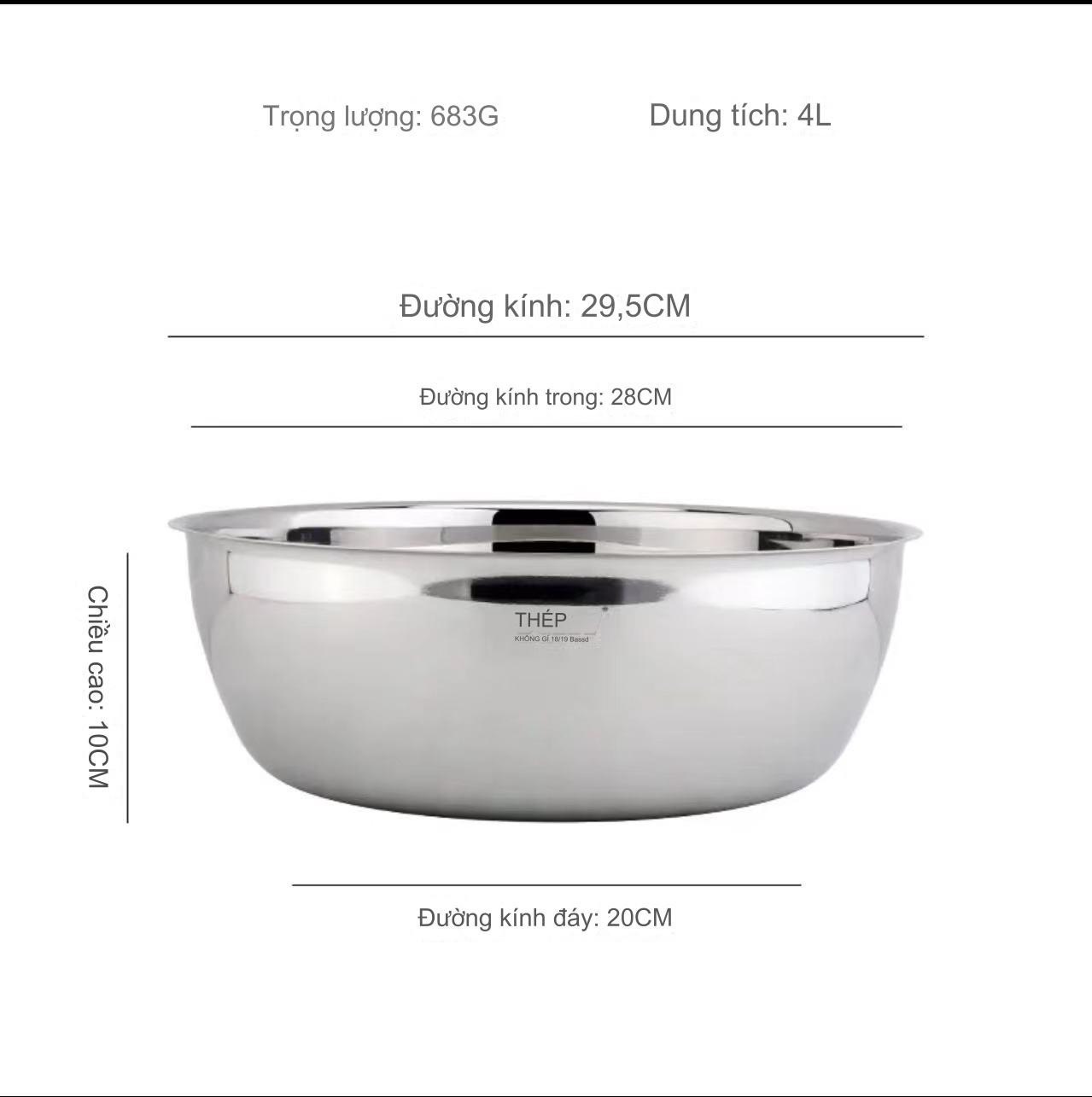 Chậu inox BOSSD 28cm BSD602