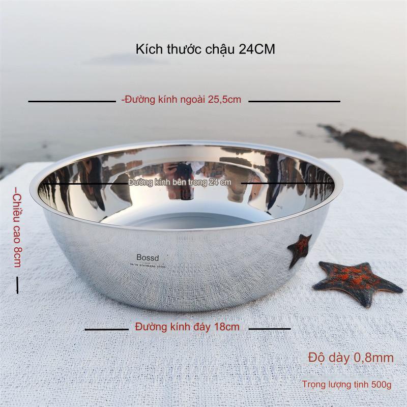 Chậu inox BOSSD 24cm BSD601