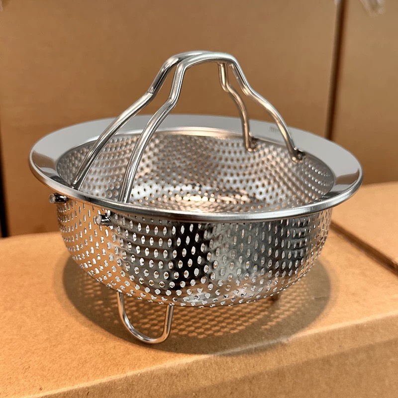 Rổ hấp inox 304 có quai sz24cm -RK729