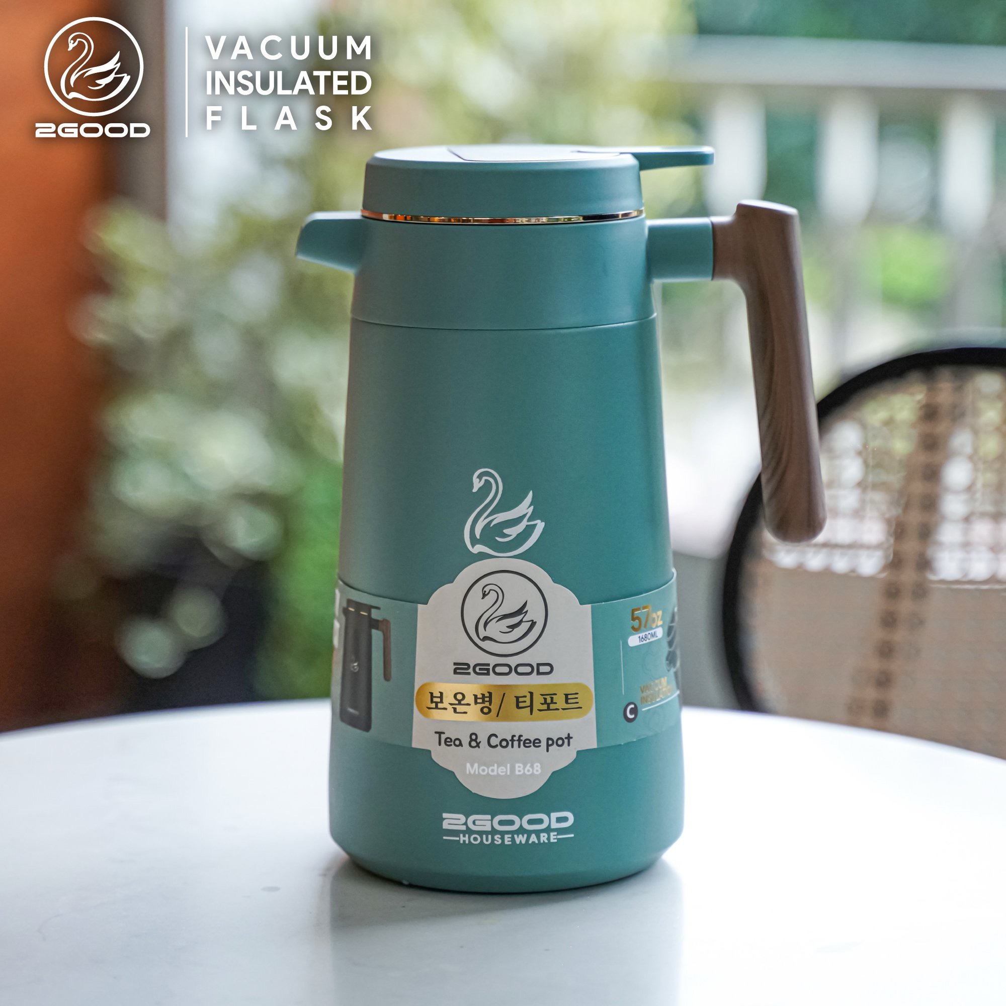 Phích giữ nhiệt 2GOOD B68, 1.680ml (màu xanh)