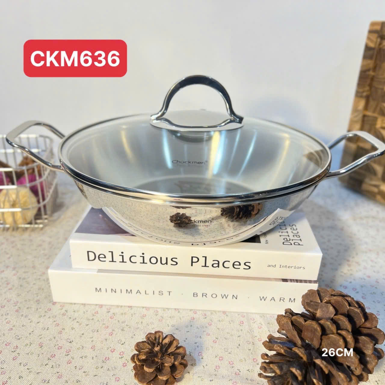 Chảo xào sâu lòng hai quai CHOCKMEN CKM636 26CM